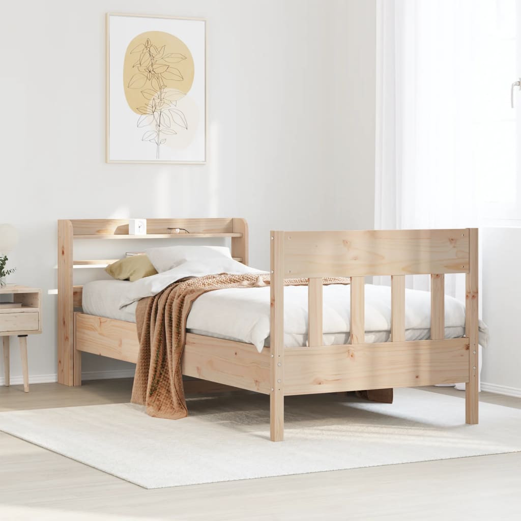 Bedframe zonder matras massief grenenhout 90x190 cm is nu te koop bij PeponiXL, paradijselijk wonen!