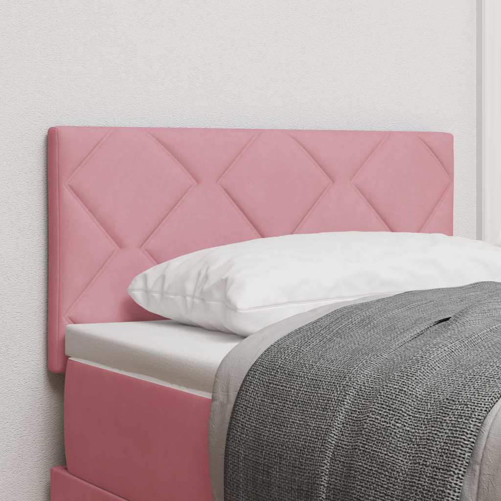 vidaXL LED Hoofdbord Roze 80 cm Fluweel