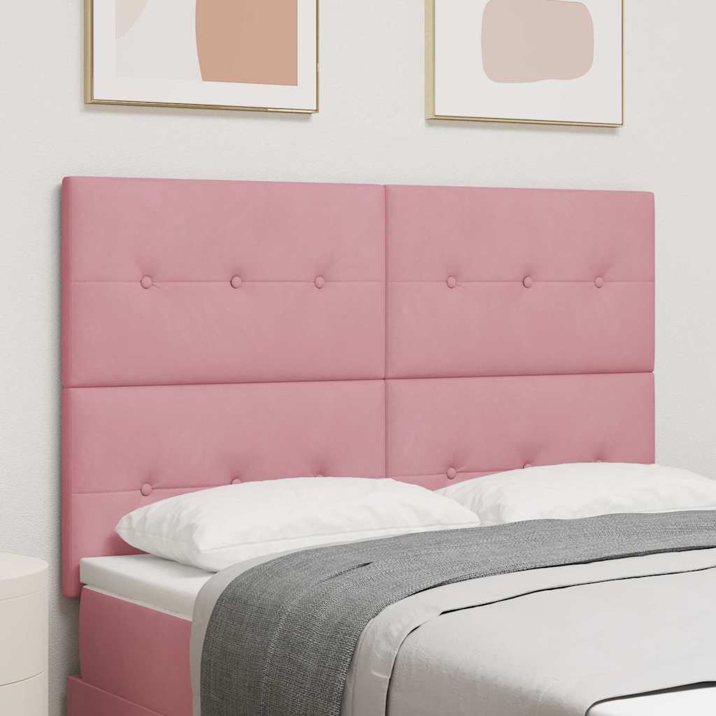 LED Hoofdbord met LED-stripverlichting Roze 160 cm Fluweel is nu te koop bij PeponiXL, paradijselijk wonen!