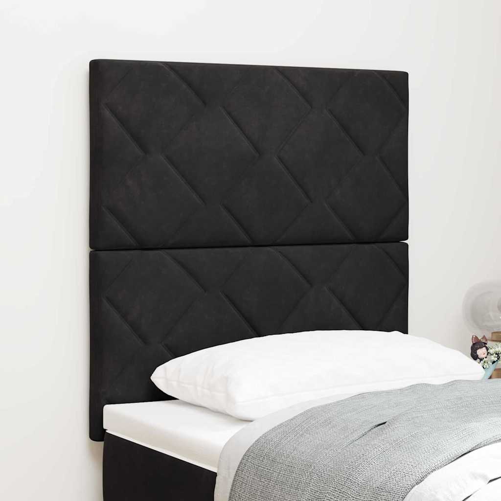 LED Hoofdbord Zwart 80 cm Fluweel is nu te koop bij PeponiXL, paradijselijk wonen!