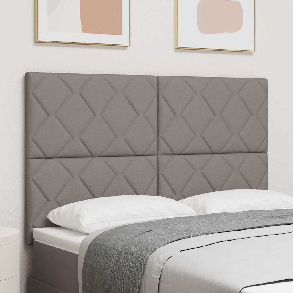 vidaXL LED Hoofdbord Taupe Stof