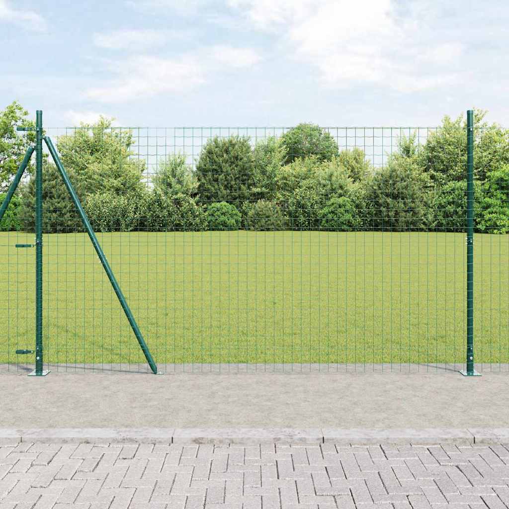 Hekpaal met betonnen voet 26 st Groen Gepoedercoat staal is nu te koop bij PeponiXL, paradijselijk wonen!
