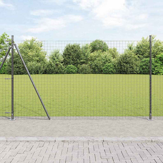 Hekpaal met betonnen voet 52 st Grijs Gepoedercoat staal is nu te koop bij PeponiXL, paradijselijk wonen!