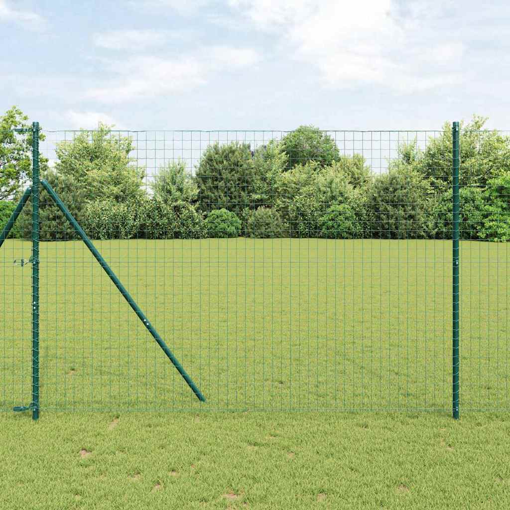 Hek met Paal Groen 1,5 x 10 m Staal en PVC is nu te koop bij PeponiXL, paradijselijk wonen!
