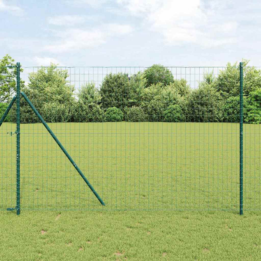 Hek met Paal Groen 1,5 x 10 m Staal en PVC is nu te koop bij PeponiXL, paradijselijk wonen!