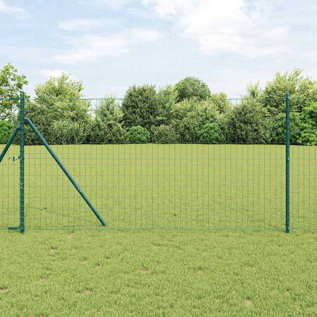 Hek met Paal Groen 1,4 x 10 m Staal en PVC is nu te koop bij PeponiXL, paradijselijk wonen!