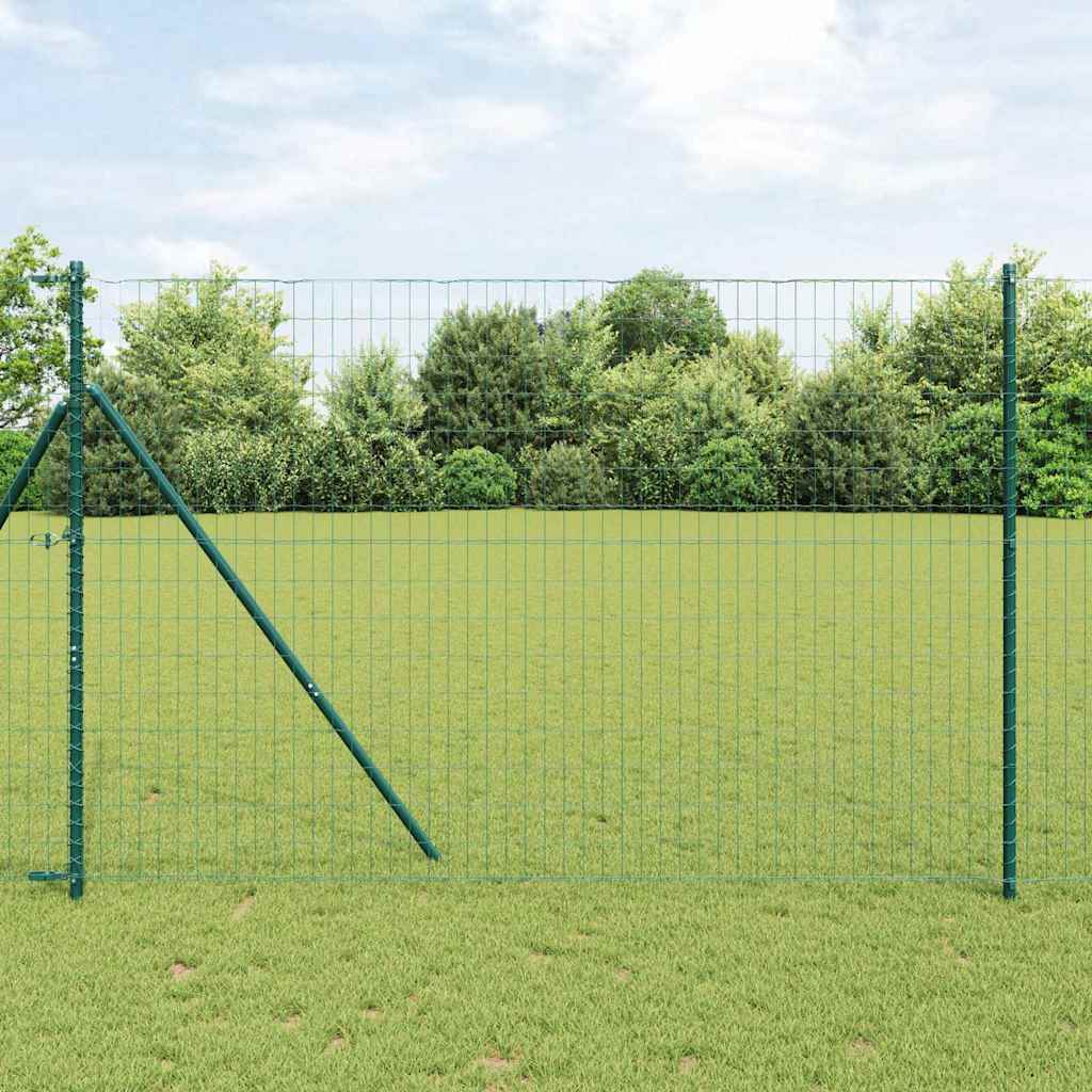 Hek met Paal Groen 1,5 x 10 m Staal en PVC is nu te koop bij PeponiXL, paradijselijk wonen!