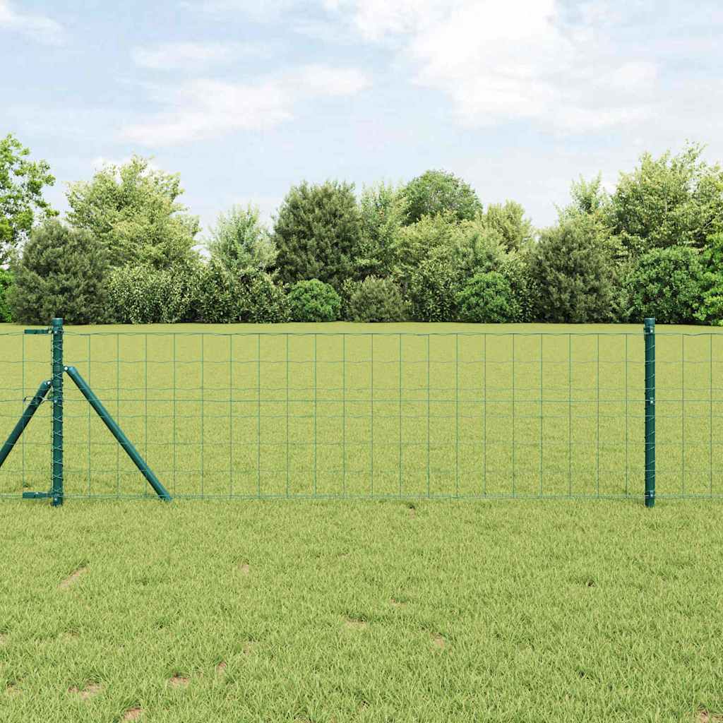 Hek met Paal Groen 0,4 x 50 m Staal en PVC is nu te koop bij PeponiXL, paradijselijk wonen!