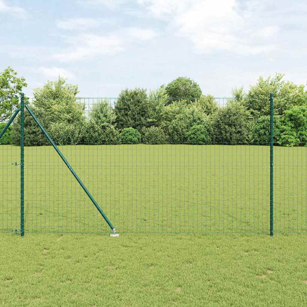 Hek met Paal Groen 1,5 x 10 m Staal en PVC is nu te koop bij PeponiXL, paradijselijk wonen!