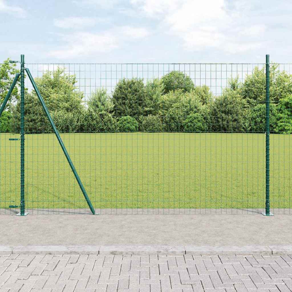 Hek met Paal Groen 1,5 x 10 m Staal en PVC is nu te koop bij PeponiXL, paradijselijk wonen!