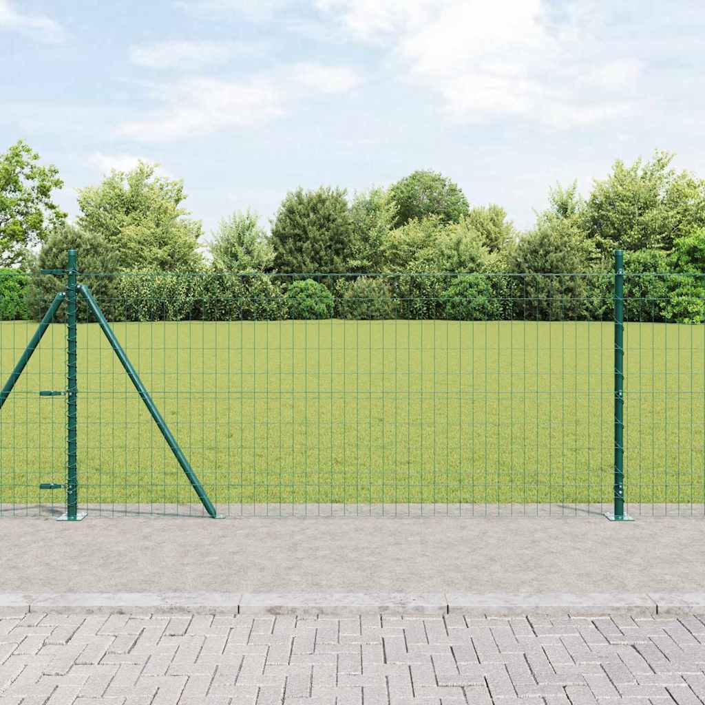 Hek met Paal Groen 0,8 x 25 m Staal en PVC is nu te koop bij PeponiXL, paradijselijk wonen!