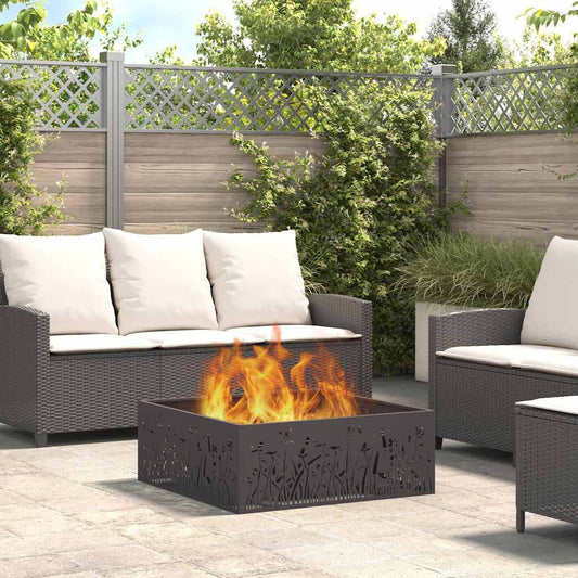 Vuurkorf Zwart 80 x 80 x 30 cm Staal is nu te koop bij PeponiXL, paradijselijk wonen!