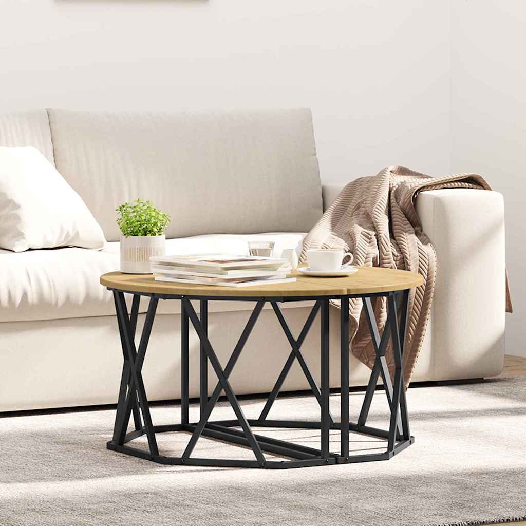 Salontafel Artisan Eiken 80 x 80 x 42 cm is nu te koop bij PeponiXL, paradijselijk wonen!