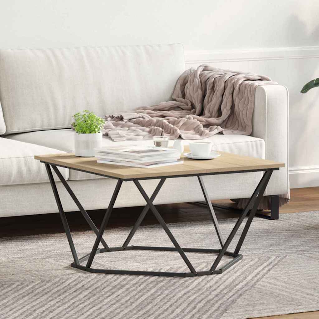 Salontafel Sonoma Eiken 80 x 80 x 45 cm is nu te koop bij PeponiXL, paradijselijk wonen!