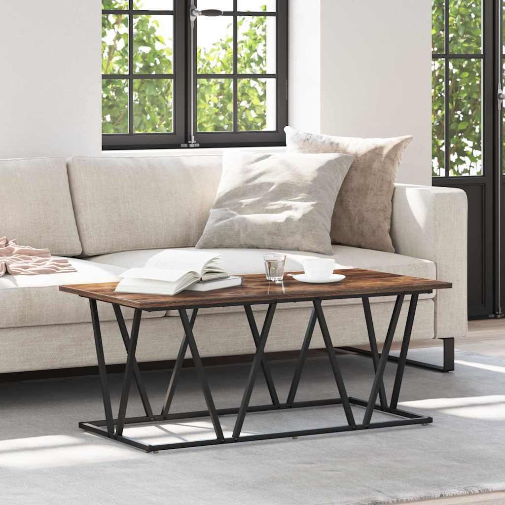 Salontafel Gerookt eiken 100 x 50 x 40 cm is nu te koop bij PeponiXL, paradijselijk wonen!