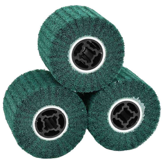 Schuurrollen 3 pcs Groen 12 x 12 x 10 cm Synthetische Vezel is nu te koop bij PeponiXL, paradijselijk wonen!