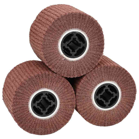Schuurrollen 3 pcs Bruin 12 x 12 x 10 cm Synthetische Vezel is nu te koop bij PeponiXL, paradijselijk wonen!