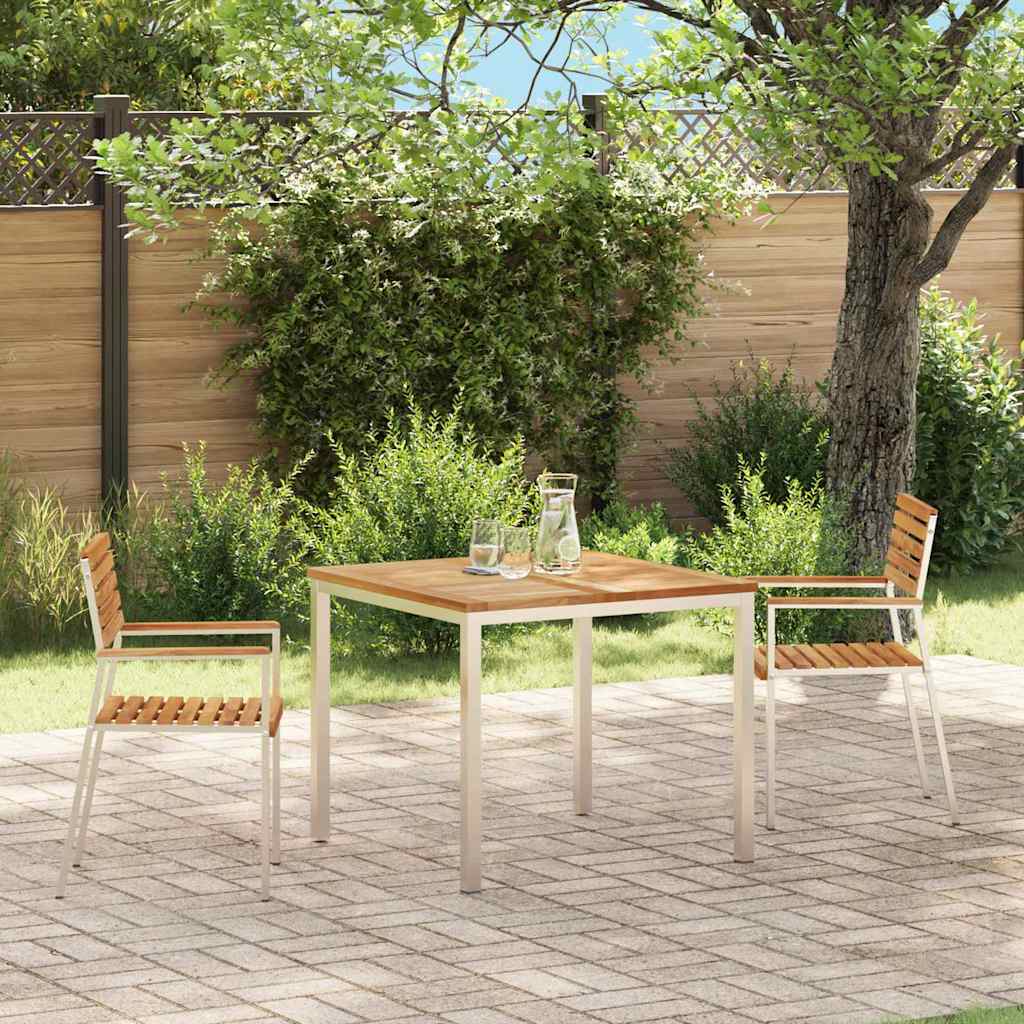 Tuinstoel 2 pcs Olie naturel 56 x 54,5 x 87 cm Massief Teakhout is nu te koop bij PeponiXL, paradijselijk wonen!