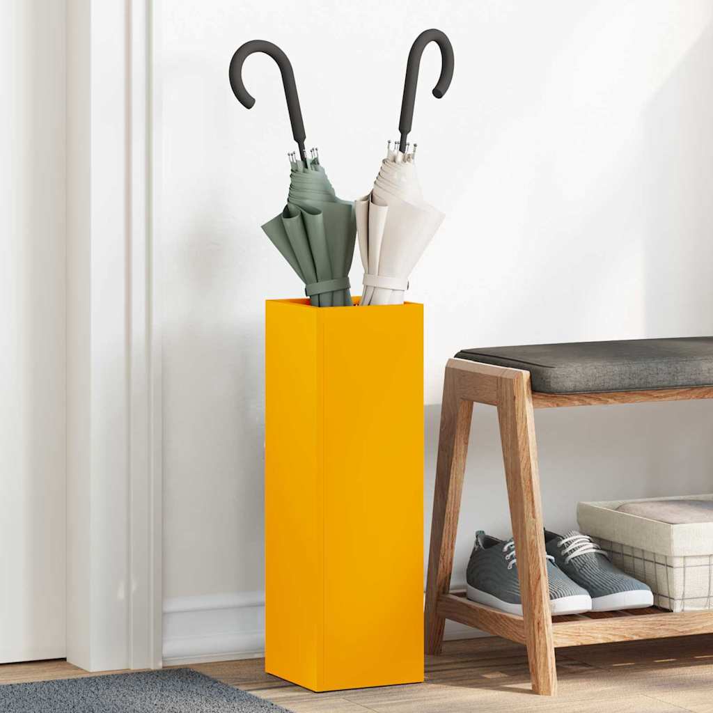 Paraplu Standaard Mosterdgeel 15,5 x 15,5 x 49 cm Metaal is nu te koop bij PeponiXL, paradijselijk wonen!