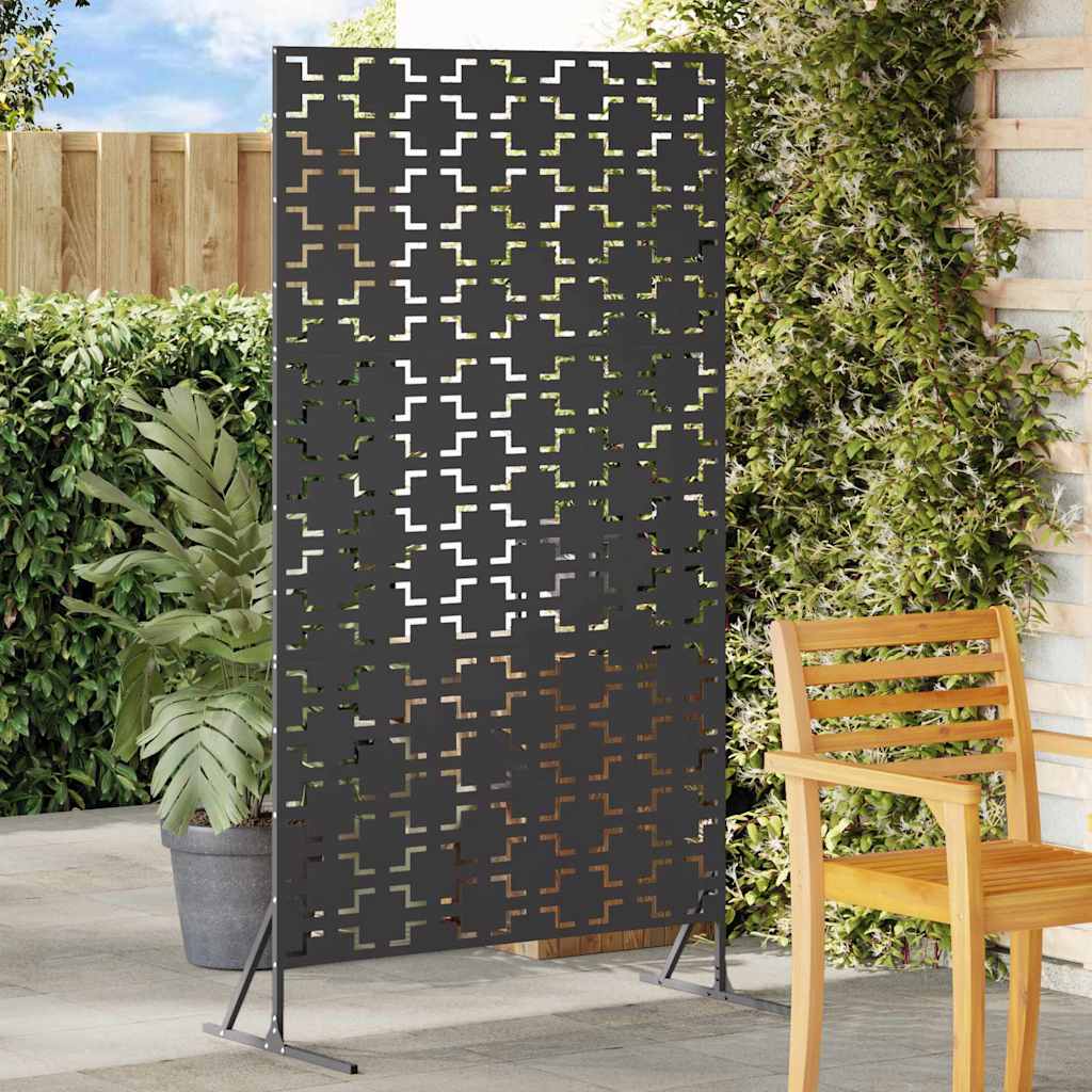 Privacyscherm Zwart 100 x 50 x 180 cm Staal is nu te koop bij PeponiXL, paradijselijk wonen!