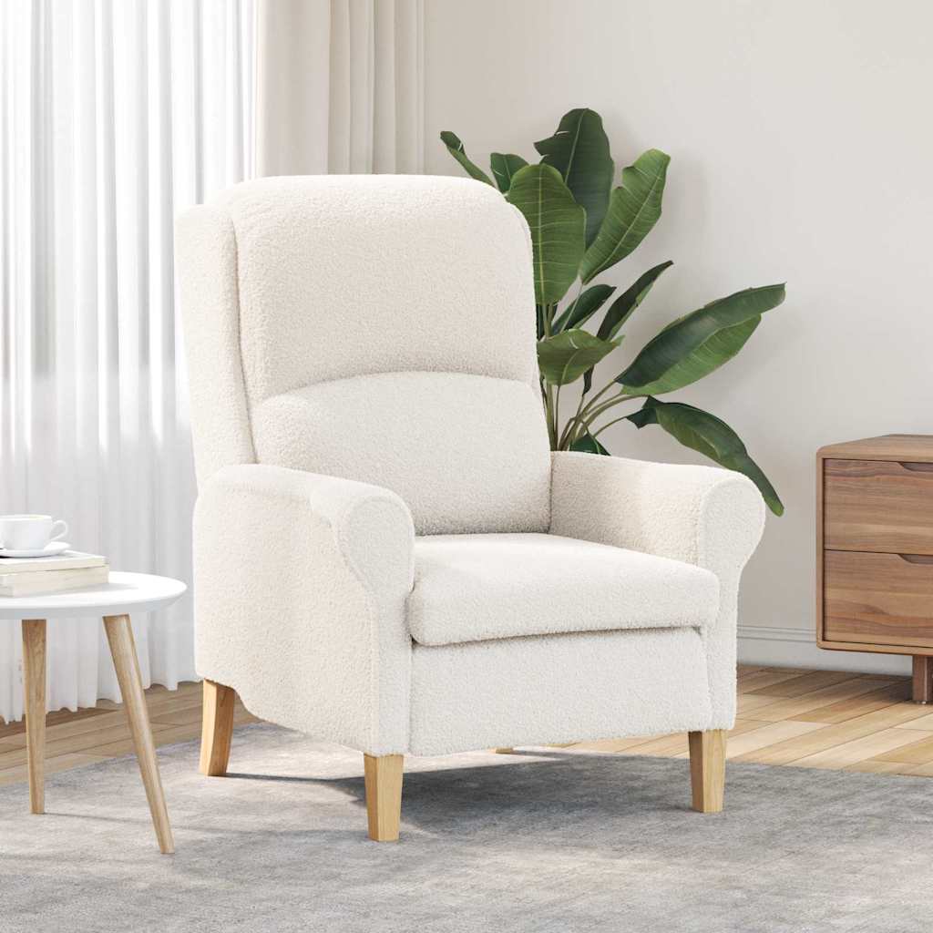 Fauteuil Crème Zachte Sherpa stof is nu te koop bij PeponiXL, paradijselijk wonen!