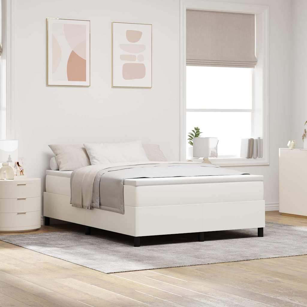 Platform bedframe Crème 160 x 200 cm Katoen Stof is nu te koop bij PeponiXL, paradijselijk wonen!