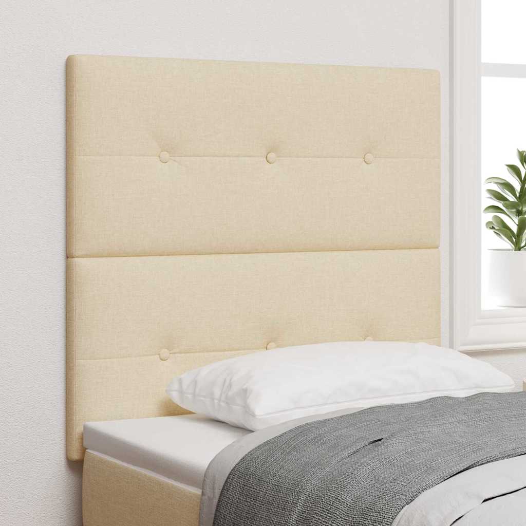 in hoogte verstelbaar hoofdbord met hoofdeinde Crème 90 cm Stof is nu te koop bij PeponiXL, paradijselijk wonen!