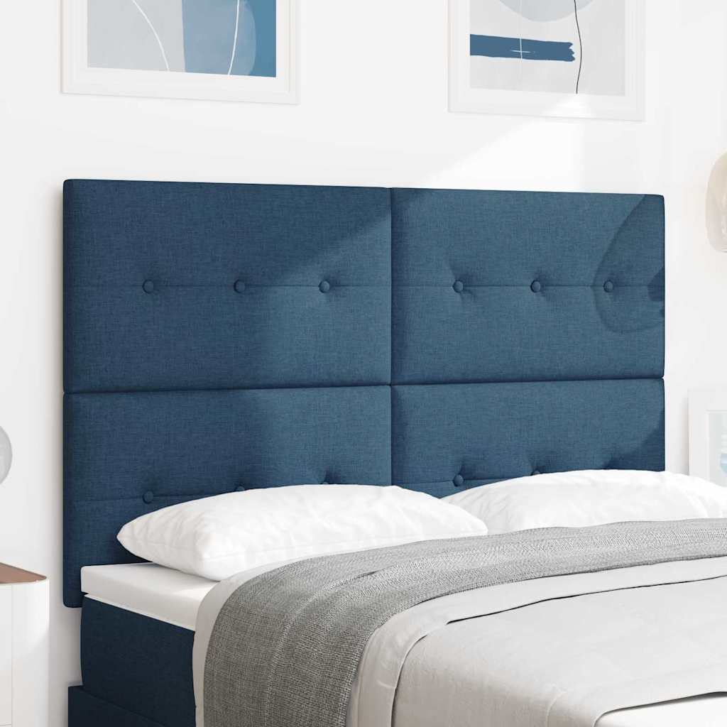 in hoogte verstelbaar hoofdbord Blauw 160 cm Stof is nu te koop bij PeponiXL, paradijselijk wonen!