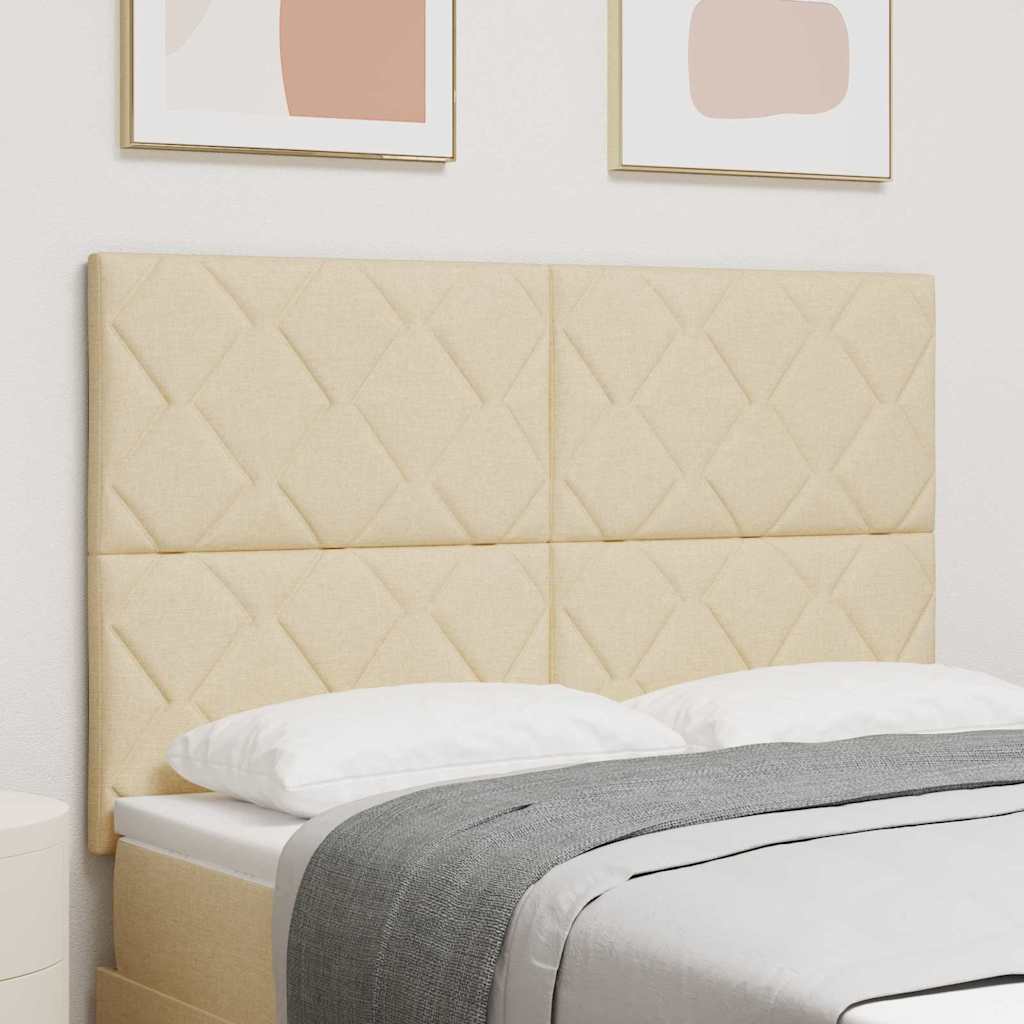 Hoofdbord Crème 144 cm Stof is nu te koop bij PeponiXL, paradijselijk wonen!