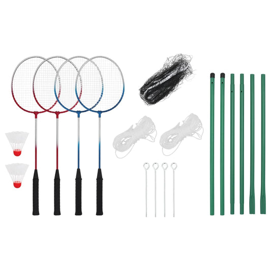 Badmintonset met 4 rackets en net 620x151 cm is nu te koop bij PeponiXL, paradijselijk wonen!