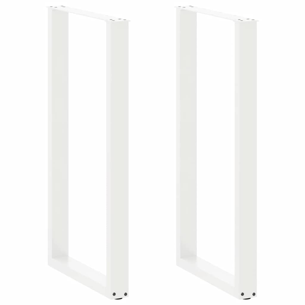 Bartafelpoten 2 st U-vormig 60x(110-111) cm staal wit is nu te koop bij PeponiXL, paradijselijk wonen!