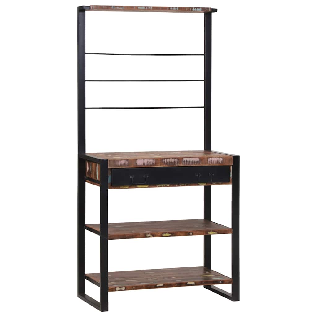Keukenrek Multikleur en Zwart 80 x 40 x 160 cm is nu te koop bij PeponiXL, paradijselijk wonen!
