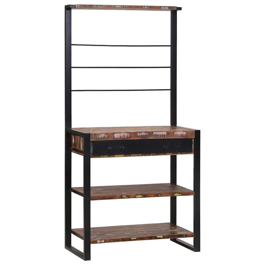 Keukenrek Multikleur en Zwart 80 x 40 x 160 cm is nu te koop bij PeponiXL, paradijselijk wonen!