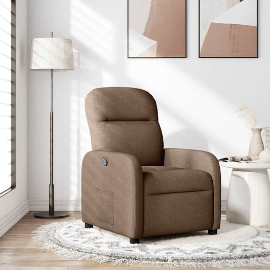 Fauteuil verstelbaar stof bruin is nu te koop bij PeponiXL, paradijselijk wonen!