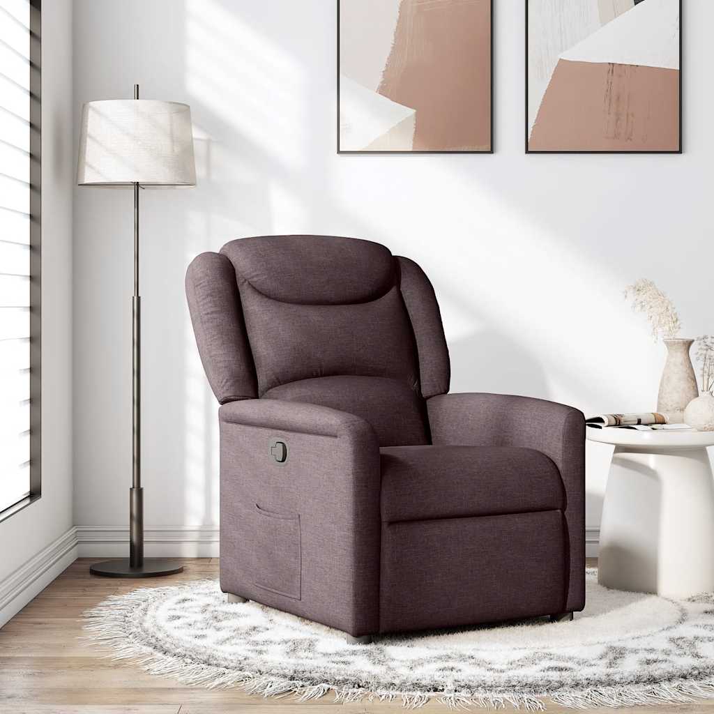 Fauteuil verstelbaar stof donkerbruin is nu te koop bij PeponiXL, paradijselijk wonen!