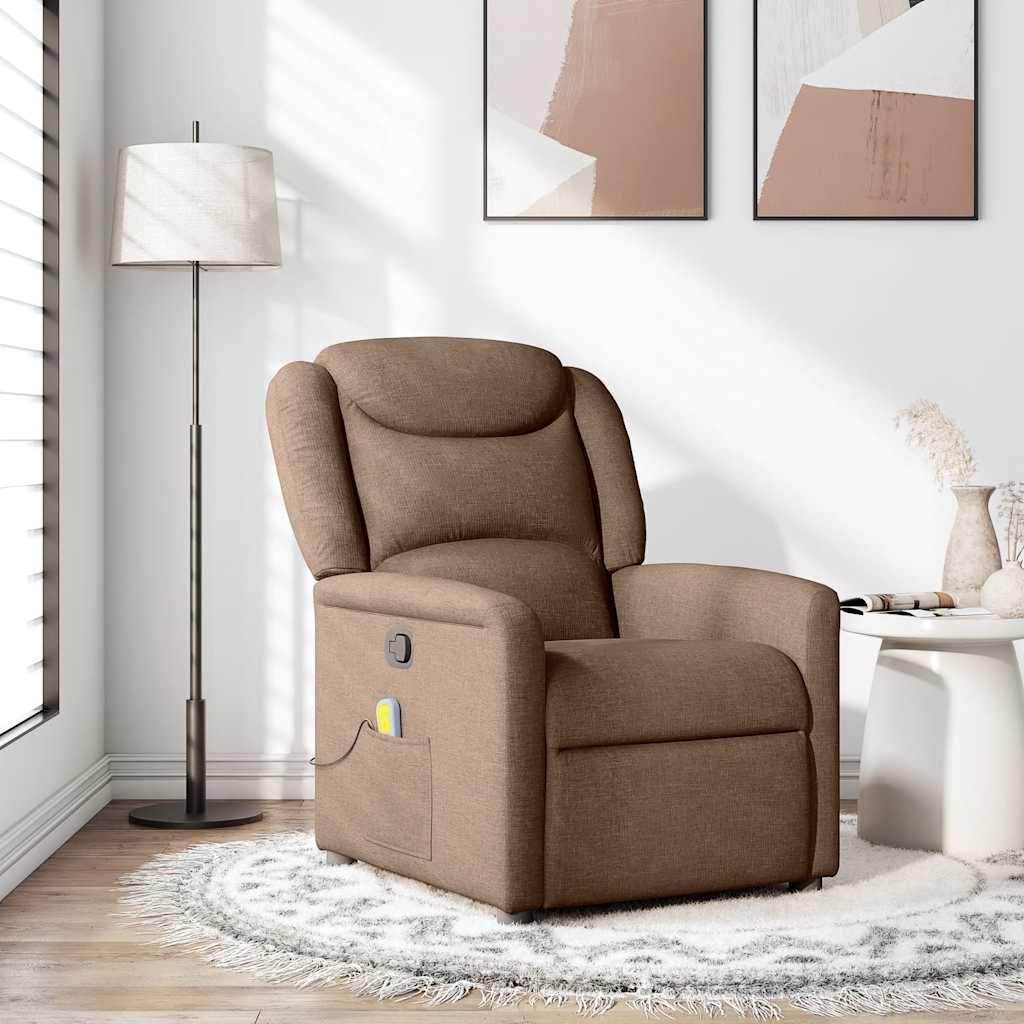 Massagestoel verstelbaar stof bruin is nu te koop bij PeponiXL, paradijselijk wonen!