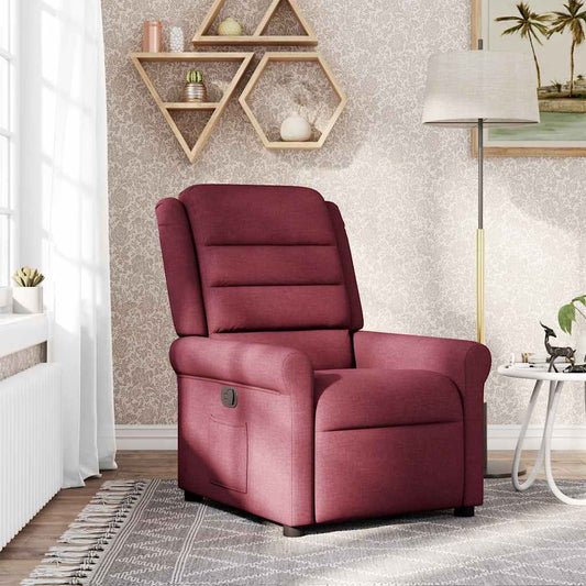 Fauteuil verstelbaar stof wijnrood is nu te koop bij PeponiXL, paradijselijk wonen!