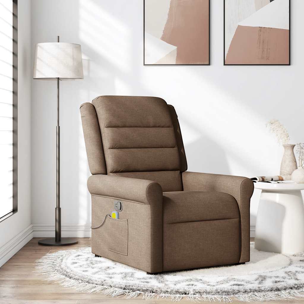 Massagestoel verstelbaar stof bruin is nu te koop bij PeponiXL, paradijselijk wonen!