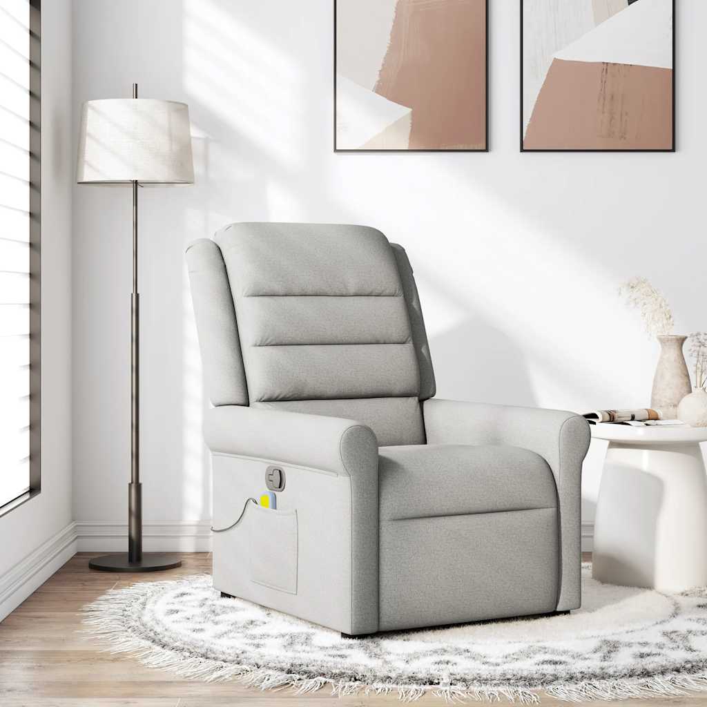Massagestoel verstelbaar stof wolk grijs is nu te koop bij PeponiXL, paradijselijk wonen!
