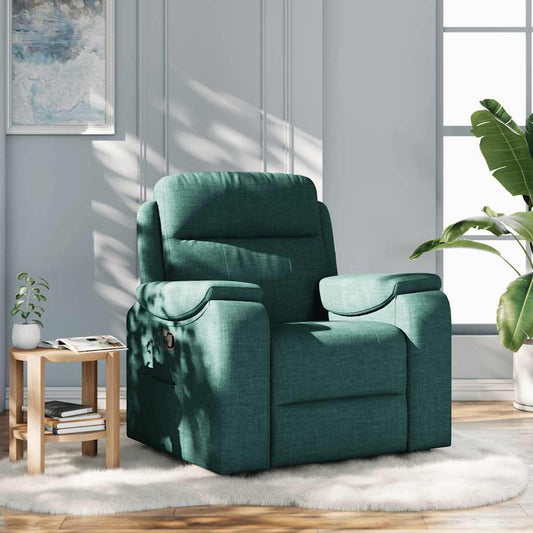Fauteuil verstelbaar stof donkergroen is nu te koop bij PeponiXL, paradijselijk wonen!