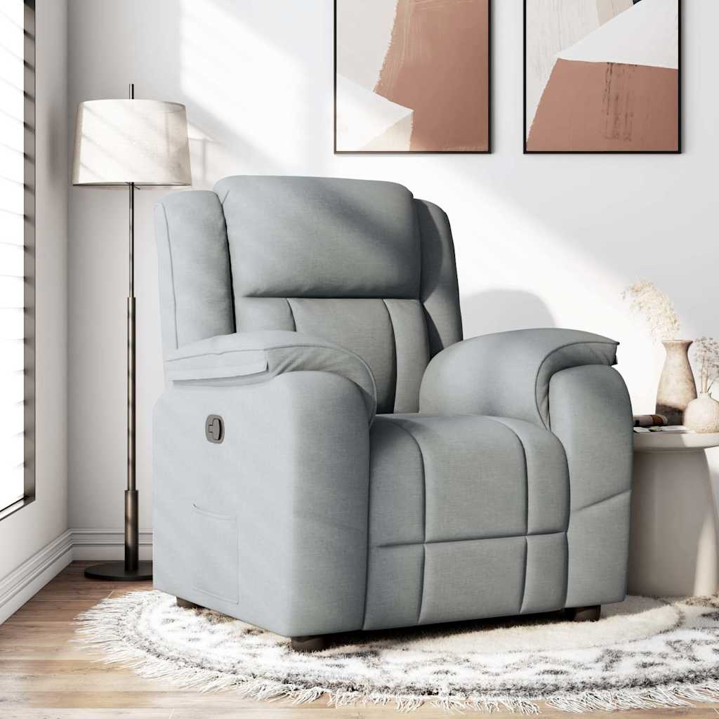 Fauteuil verstelbaar stof lichtgrijs is nu te koop bij PeponiXL, paradijselijk wonen!
