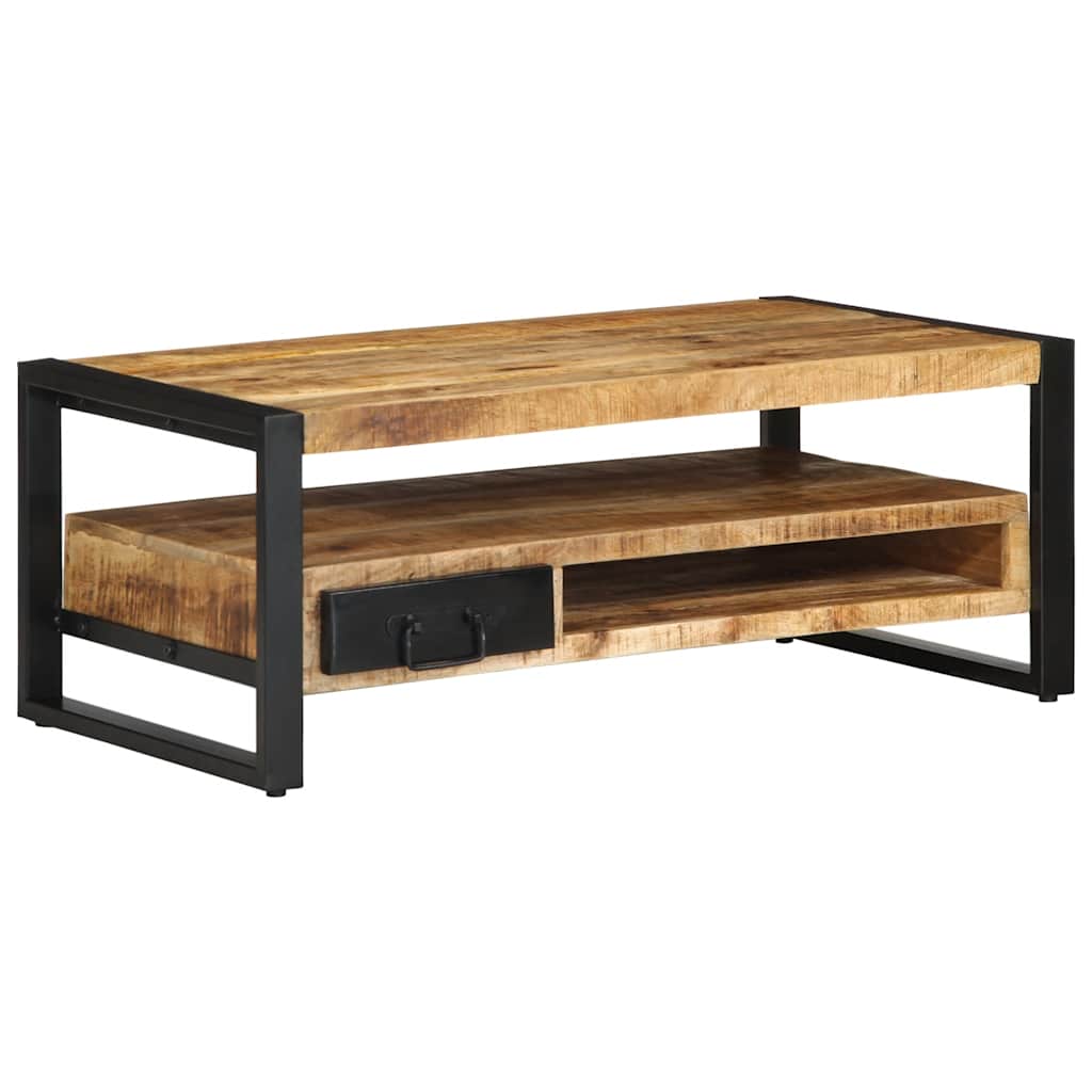 Salontafel 90x50x36 cm massief ruw mangohout is nu te koop bij PeponiXL, paradijselijk wonen!