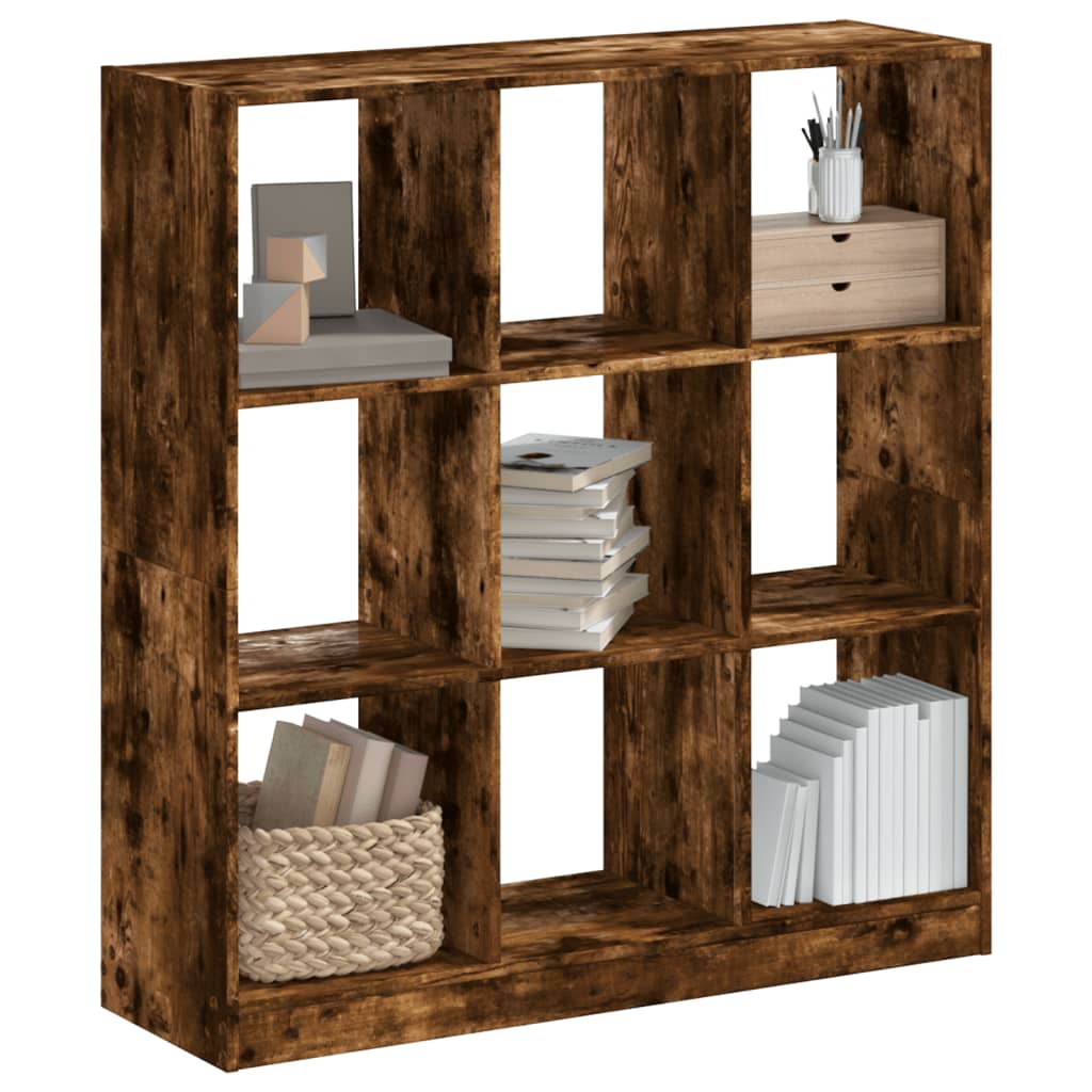 Boekenkast 102x32x108 cm bewerkt hout gerookt eikenkleurig is nu te koop bij PeponiXL, paradijselijk wonen!