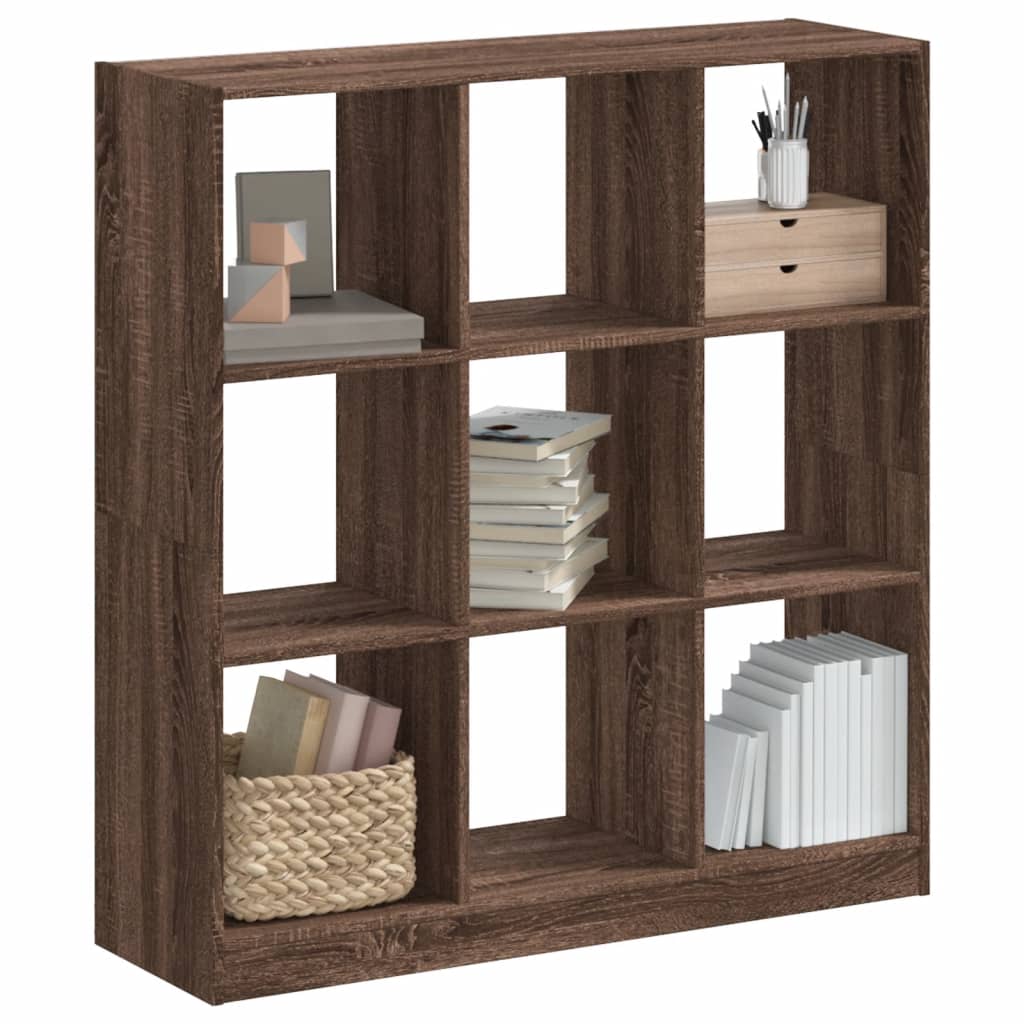 Boekenkast 102x32x108 cm bewerkt hout bruin eikenkleurig is nu te koop bij PeponiXL, paradijselijk wonen!
