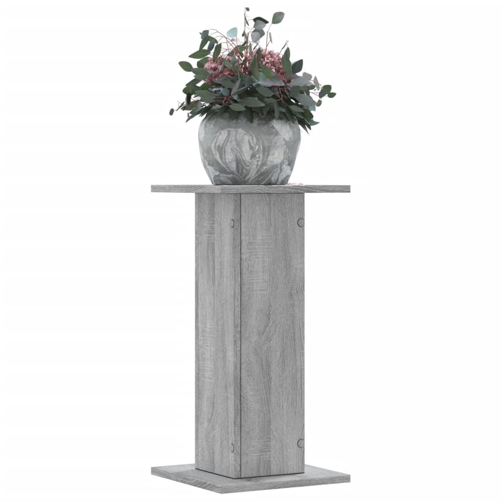 Plantenstandaards 2 st 30x30x60 cm bewerkt hout grijs sonoma is nu te koop bij PeponiXL, paradijselijk wonen!