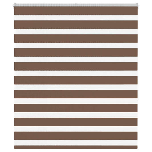 Zebra rolgordijn 125x150 cm stofbreedte 120,9cm polyester bruin is nu te koop bij PeponiXL, paradijselijk wonen!