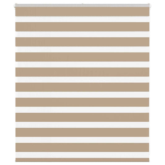 Zebra Blind 130x100 cm stofbreedte 125,9 cm polyester zandbruin is nu te koop bij PeponiXL, paradijselijk wonen!