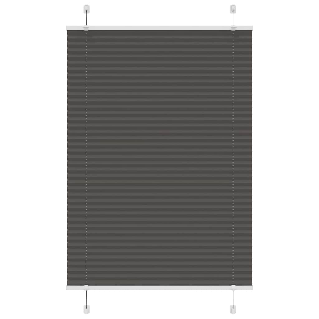 Plissé rolgordijn 90x100 cm stofbreedte 89,4 cm polyester zwart is nu te koop bij PeponiXL, paradijselijk wonen!