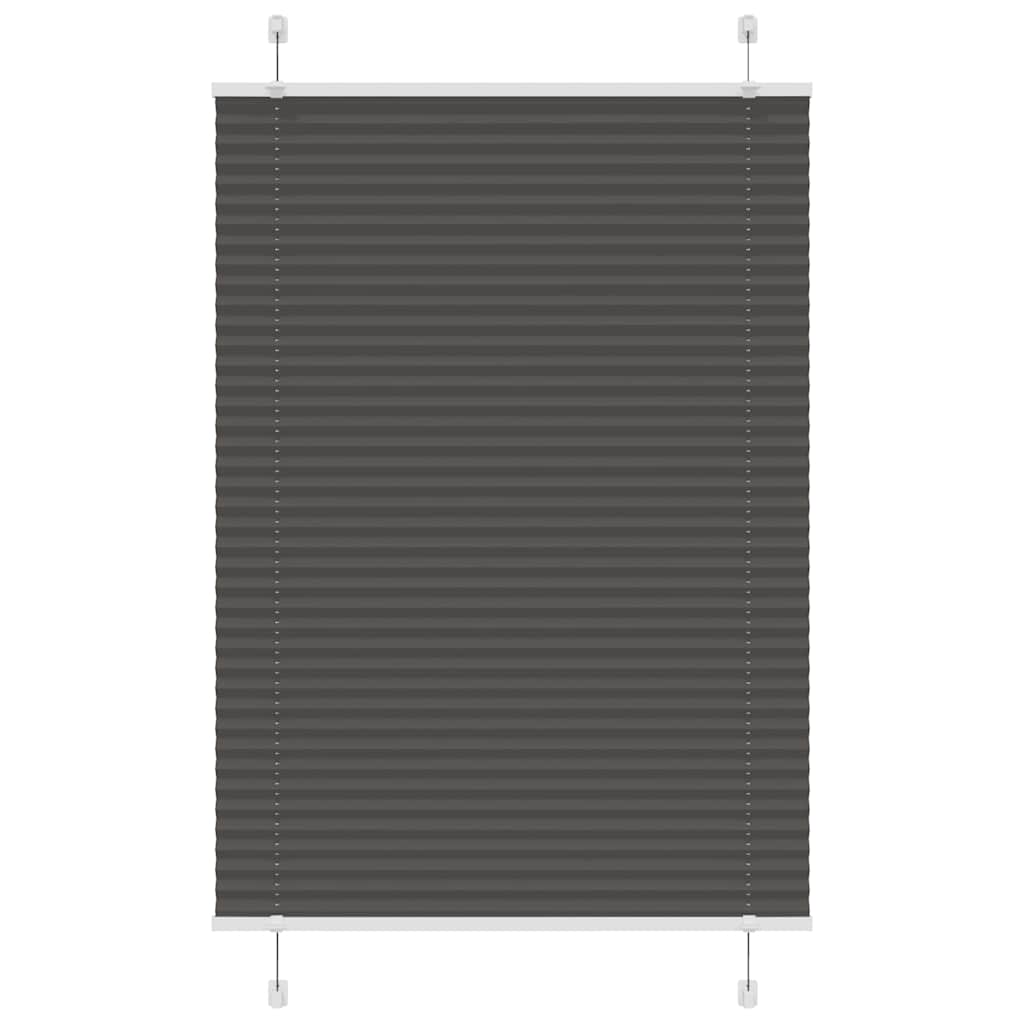 Plissé rolgordijn 95x100 cm stofbreedte 94,4 cm polyester zwart is nu te koop bij PeponiXL, paradijselijk wonen!