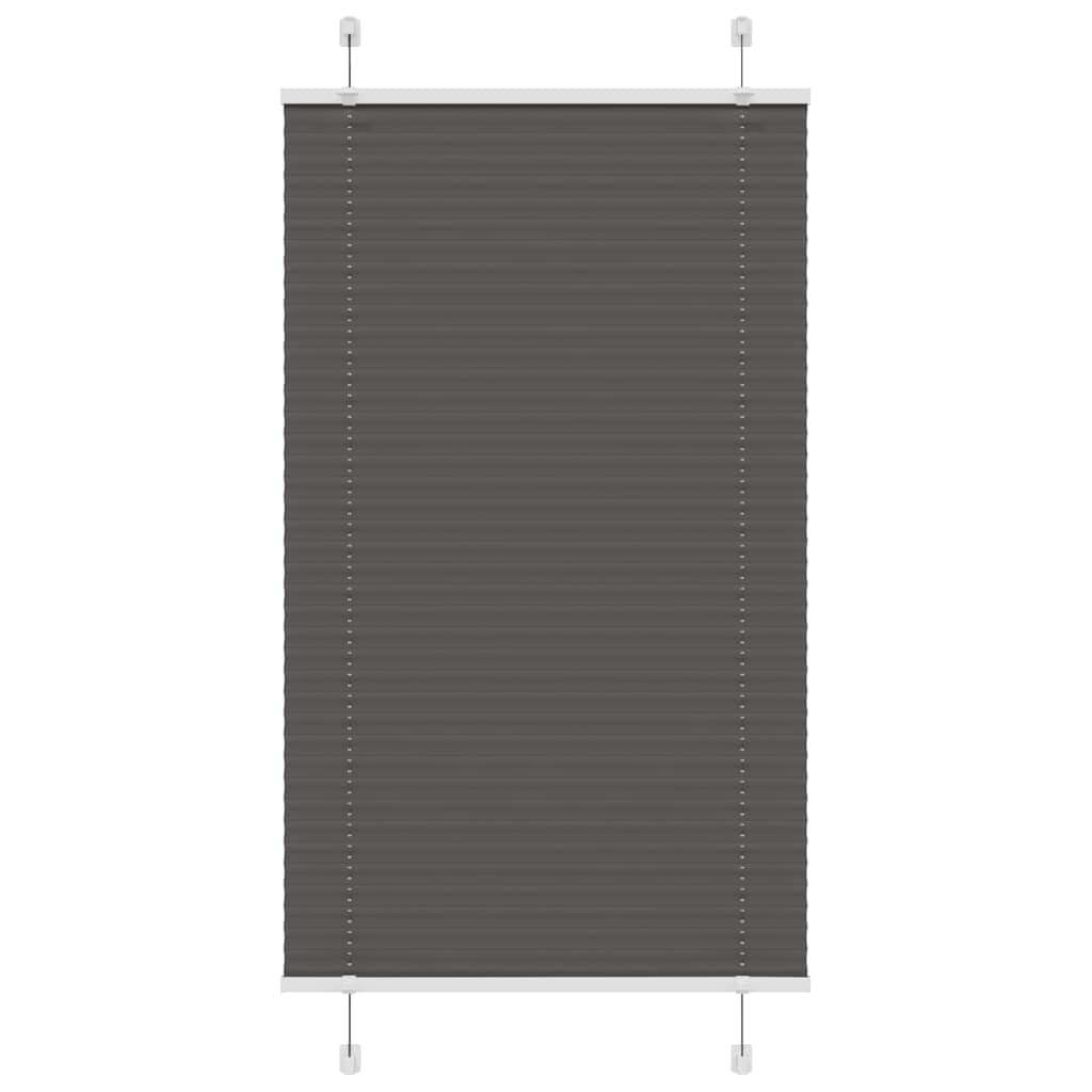 Plissé rolgordijn 80x150 cm stofbreedte 79,4 cm polyester zwart is nu te koop bij PeponiXL, paradijselijk wonen!